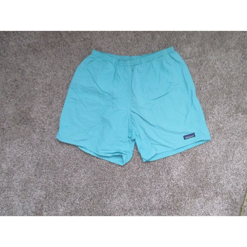 Patagonia swim trunks mens M blue lined turqoise